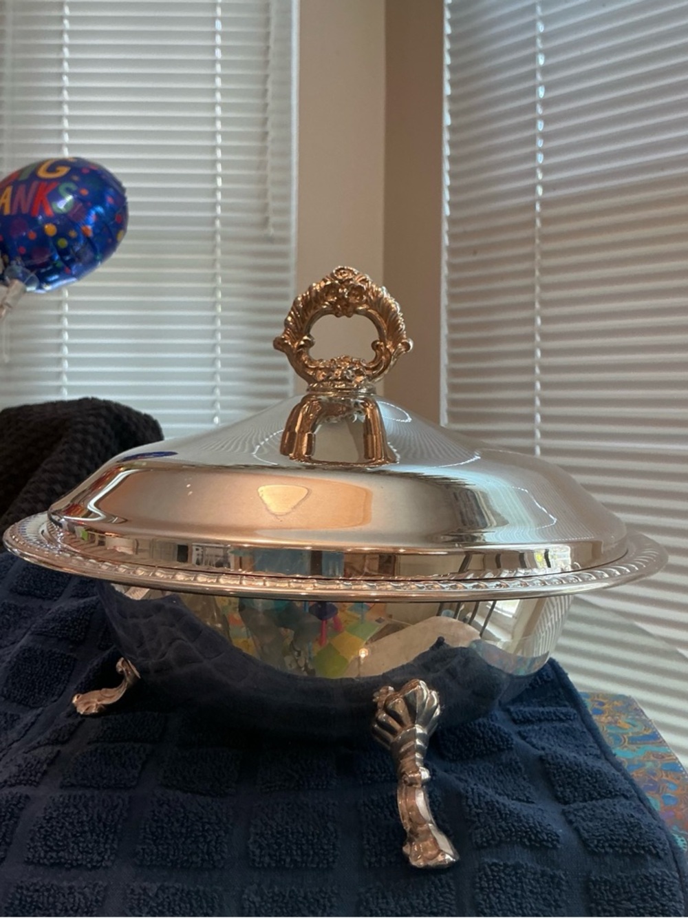 Ornate Silver Plated Serving Dish & Domed Cover FB Rogers